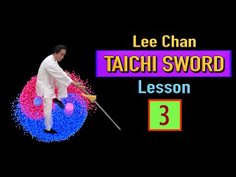 Lee Chan 【Yang style Cheng Man-Ching Taichi Sword 54 form】 Lesson 3  : Civet Cat Catching Rats - Dr~