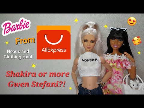 Barbie Aliexpress Haul - Heads "Shakira, Shakira!" & Clothing^^