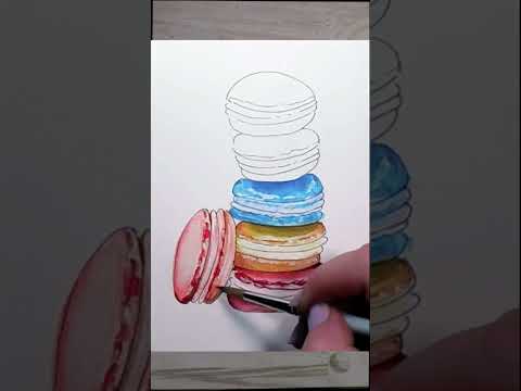 Be a macaron in a cookie cutter world.  #watercolorart #art #artofwatercolor #watercolor