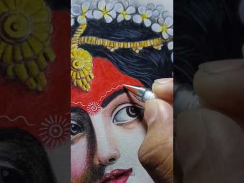 || राधे-राधे || 💖 shree radha drawing || #drawing #radharani #art #shorts #colourpencildrawing