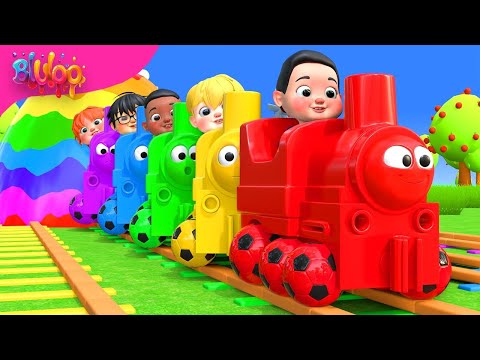 Train Choo Choo Song | Colorful Train | BluLoo Nursery Rhymes & Kids Songs