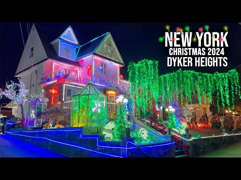 Dyker Heights Christmas Lights 2024 in Brooklyn New York City ✨ NYC Christmas 2024 ✨