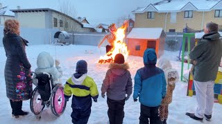 Сжигаем чучело. Последний день Масленицы