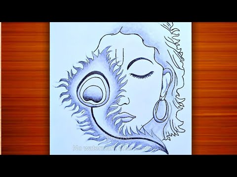 Krishna Drawing | Easy krIshna drawing for beginners | How to draw lord KrIshna | Kisholoy