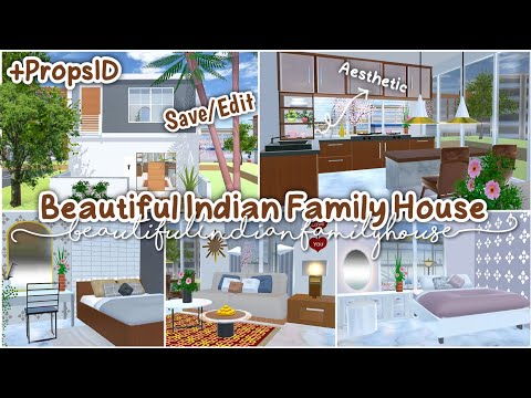 Beautiful Indian Family House + PropsID Aesthetic Save/ID : Sakura School Simulator