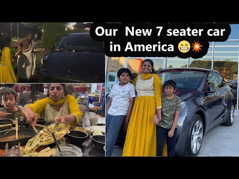 அமெரிக்காவில் Luxury கார் வாங்கி பூஜை போட்டாச்சு🚘 Buying Car with  special Dinner~ FamilyTraveler