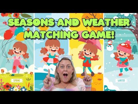 Fun Seasons and Weather Matching Game for Kids! Teach Play