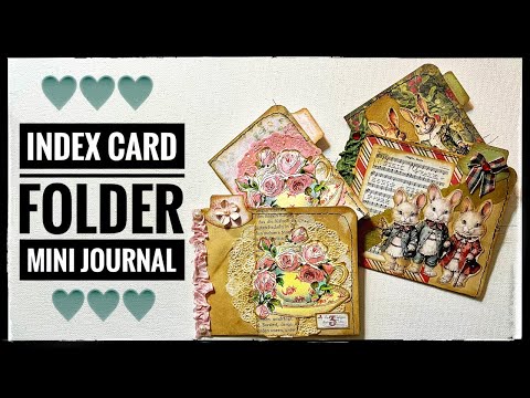 Journal Making - Index Card Folder with Mini Journal #cathysgardenyoutubechannel