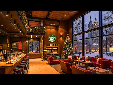 Starbucks Christmas Jazz Café Ambience ☕🎄 Christmas Jazz Music 2025 for Relaxation, Unwinding 🎅