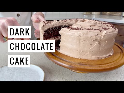 Dark Chocolate Cake With Whipped Cream Frosting