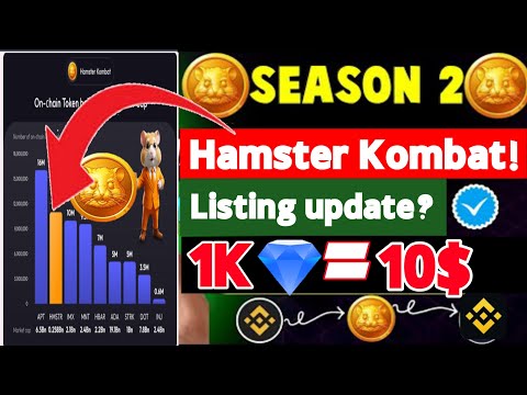 Hamster kombat নতুন আপডেট | 1k Dimond = 10$ |Hamster kombat season 2 listing update November 15।।