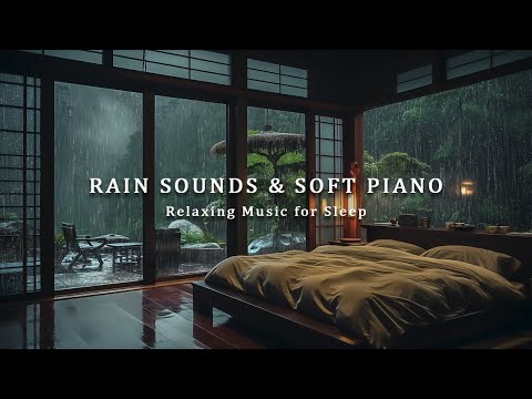 FALL INTO SLEEP INSTANTLY | Peaceful Piano & Soft Rain - Relaxing Sleep Music, Rain Sounds for Sleep