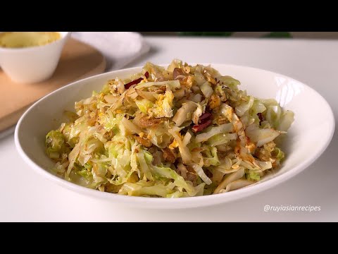 Chinese Style Stir Fry Cabbage with Eggs Recipe