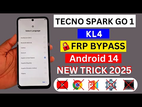 Tecno Spark Go 1 Frp Bypass Android 14 | Tecno (KL4) Google Account Bypass Without Pc