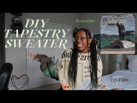 HOW TO MAKE A TAPESTRY BLANKET INTO A SWEATER | Idara