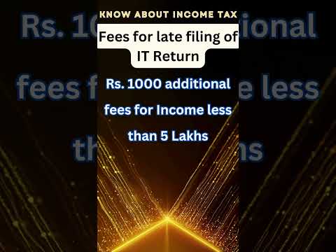 ITR filing Late fees | #itr #taxfiling #incometax #charteredaccountant #latefees #taxreturn2023