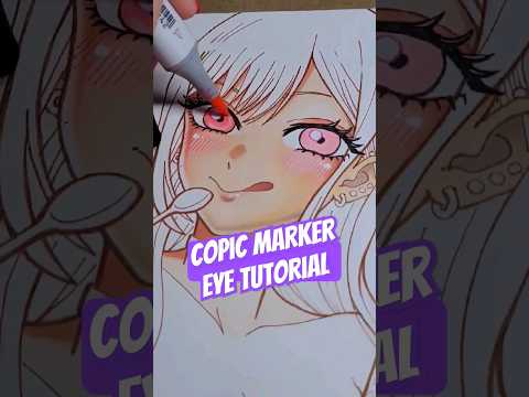 How to color Marin Kitagawa | anime eye tutorial | alcohol markers #art #shorts #animeart