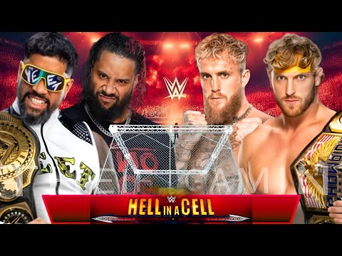 WWE 2K24 • Hell In A Cell Match - Jey Uso Jimmy Uso VS Jake Paul Logan Paul | WWE