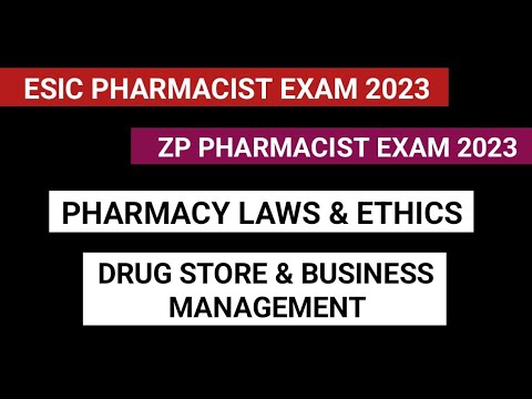 ESIC PHARMACIST EXAM PREPARATION | ZP PHARMACIST EXAM PREPARATION