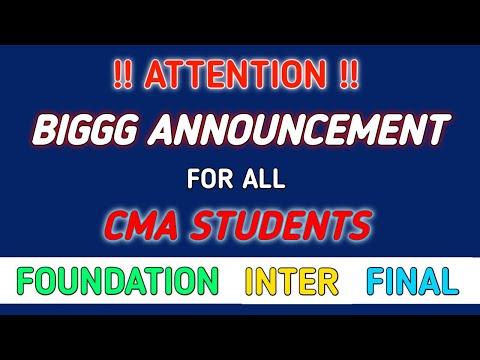 BIG ANNOUNCEMENT | CMA FINAL INTER FOUNDATION | FREE CLASSES | CMA EXAM | CMA DIVAKAR MISHRA CMA DAY