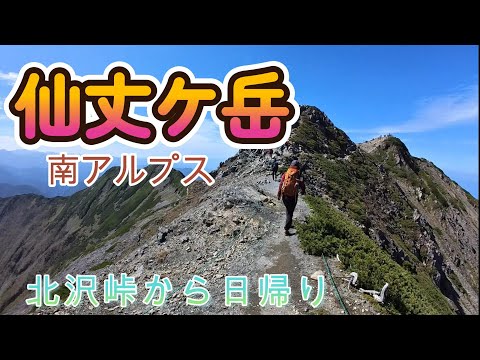 2023年10月　仙丈ケ岳を日帰り登山。果たしてバス最終便に間に合うのか！？絶景の中を９時間掛けてヘロヘロになりながら歩きました。お天気最高、気持ちの良い稜線歩きできました。