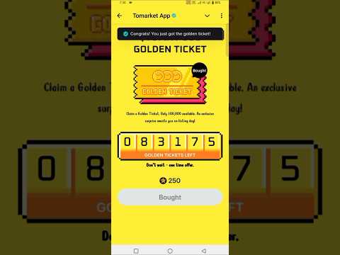 How to buy golden ticket in tomarket 🍅 only  100000 tickets left⬅️#tomarket #tomarketairdrop