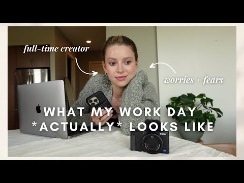 VLOG: what a work day ACTUALLY looks like for me + some of my fears being a content creator