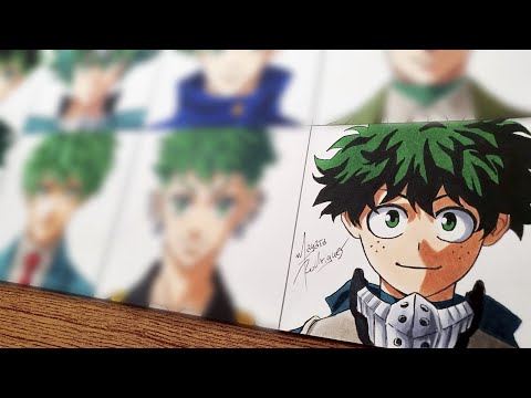 Drawing MIDORIYA as 12 different ANIMES CHARACTERS