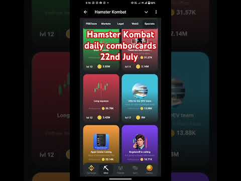 Hamster Kombat daily combo card today 22nd July #hamsterkombat #hamstercombo #dailycombo #pixelverse