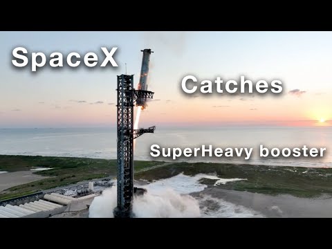 Watch SpaceX catching the Super Heavy booster with "chopsticks"! #IFT5