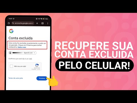 COMO RECUPERAR CONTA GOOGLE EXCLUÍDA PELO CELULAR - FÁCIL