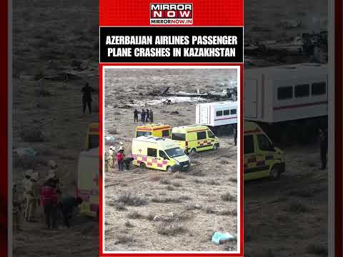 Watch: Russia-bound Azerbaijan Airlines Plane Crashes Near Kazakhstan; 42 Likely Dead  | #shorts