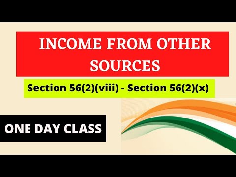 Income From Other Sources | Section 56(2)(viii) to Section 56(2)(x) | Direct Taxation | CMA | CA |