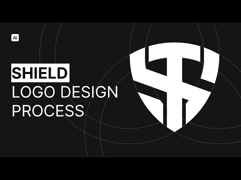 How To Design Monogram Logo In Shield | Adobe Illustrator Tutorial