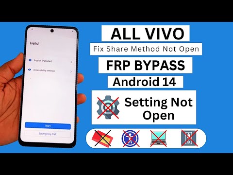 Setting Not Open | All Vivo Android 14 FRP Bypass | Share Method Not Working | Talkback Not Open