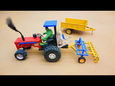 mini tractor modern plough machine science project | Diy tractor making mini wood Sawt |@Acrofter1