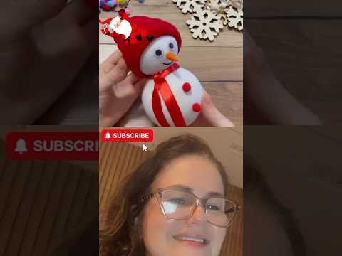 COMO FAZER UM LINDO BONECO DE NATAL *OBSERVA O ERRO * #youtubeshorts #christmas #decoracoesdenatal