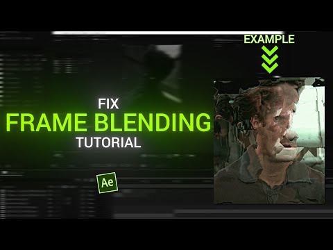 fix FRAME BLENDING GLITCH problem in 1 minute - after effects tutorial