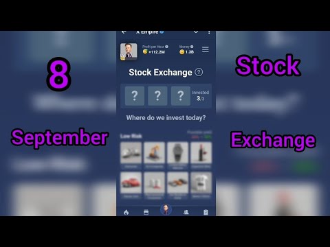 X Empire Stock Exchange 8 September | Musk Empire | X Empire Investment Fund Today