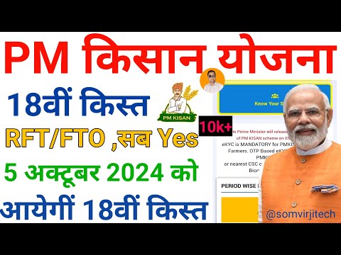 Pm kisan 18th installment date 2024 - pm kisan samman nidhi yojana