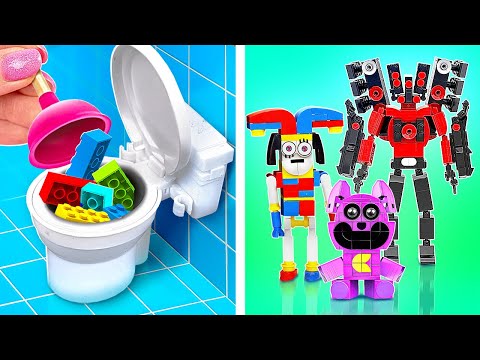 Don't Flush Lego! 🙀🐱 *New Pomni, CatMap and TV Man Lego Lego Set*