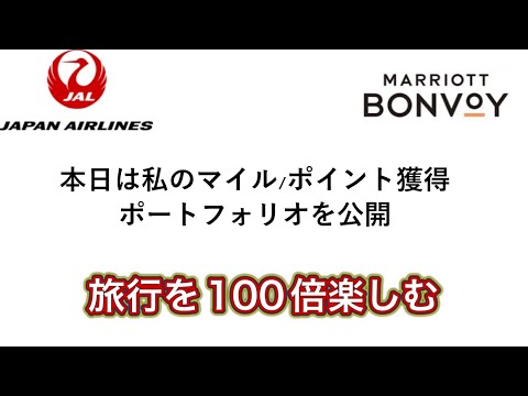 【マニア向け】JALダイヤマリオットアンバサダー直伝　旅行を100倍楽しむ為のポイント獲得ポートフォリオ公開