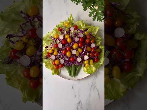 Salad platter ideas✨Colorful Salad Plate 🌈 #shortsvideo