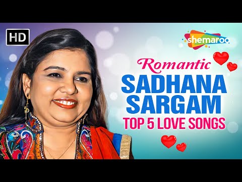 Best of Sadhana Sargam | Top 5 Love Songs Jukebox | Pyar Ke Kaagaz Pe | Dheere Dheere Aap Mere