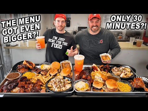 Can Big Ken’s Supersized Detroit Style BBQ Menu Challenge Be Eaten Within 30 Minutes??