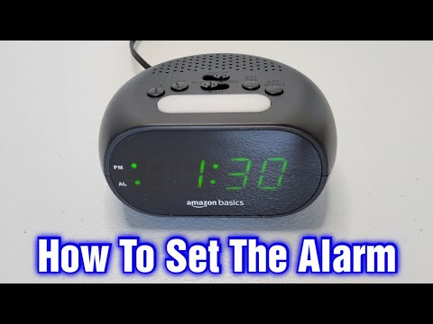 Amazon Basics Small Digital Oval Alarm Clock – How To Set The Alarm + Sound Test