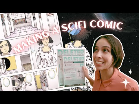 Making a Short Scifi Comic | Studio Art Vlog