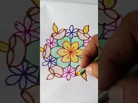 chinna chinna kolam.  Rangoli Prepare #shorts kolam #easy rangoli #rangoli