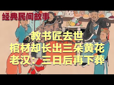 教书匠去世，棺材却长出三朵黄花，老汉：三日后再下葬#故事 #民间故事