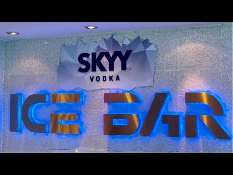 Norwegian Breakaway Cruise Ship SKYY Vodka Ice Bar 🧊